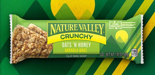 Nature Valley Crunchy plastic film packaging