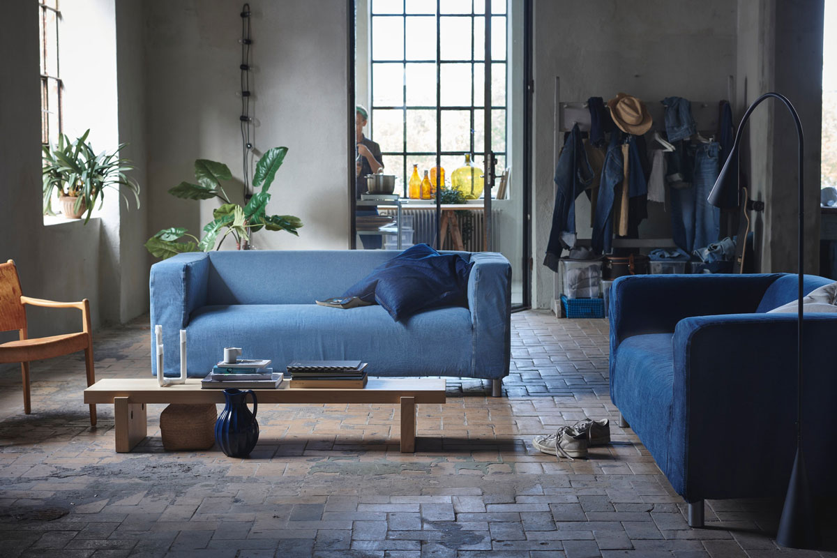 IKEA jeans cover sofa