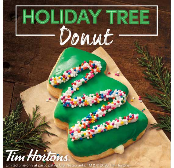 Tim Horton's Christmas Tree Dount